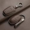 Leather Car Key Case Cover Fob For Hongqi H5 H6 H9 Hs5 Hs7 Eh7 Hs3 H5 Phev E-Hs9 Car Keychain Cover Shell Decorative Accessories