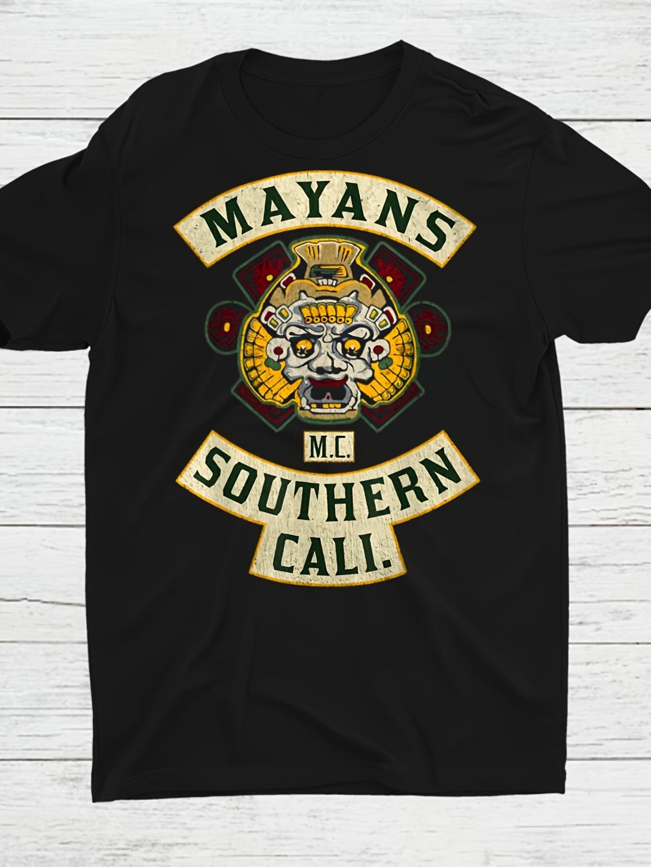 Men S Mayan M. Southern California Graphic Tee - A Black Shirt Showcasing a Mayan Skull And Tribal Designs XXXXL