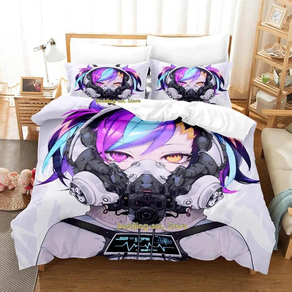Comfortable Anime Print Bedding Set With Duvet Cover And Pillowcases Single Twin Full Queen King Sizes For Adults And Kids