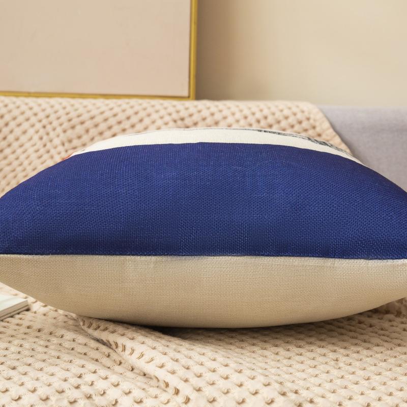 Linen Digital Print Cushion Bedside Backrest Cartoon Cute Car Pillow