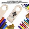 DIY Unfinished Wooden Door Handle Sign for Home, Hotel, or Office Decor