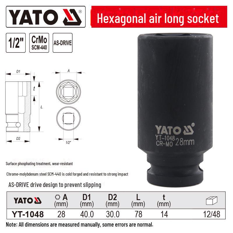 YATO Air Cannon 1/2'' Pneumatic Hex Socket Wrench
