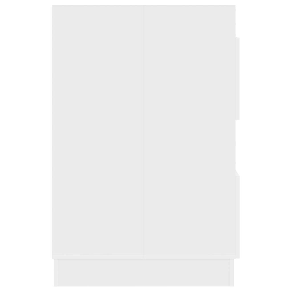 White Laundry Cabinet with Storage 50 x 68 x 102 cm Engineered Wood