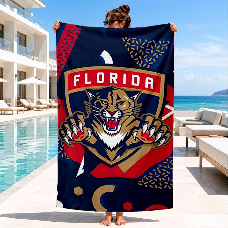 Panthers Team Spirit Beach Towel, Super Soft Microfiber, Perfect Gift for Her/Him, Birthday, for Pool, Beach, Travel, Decor Beach Party