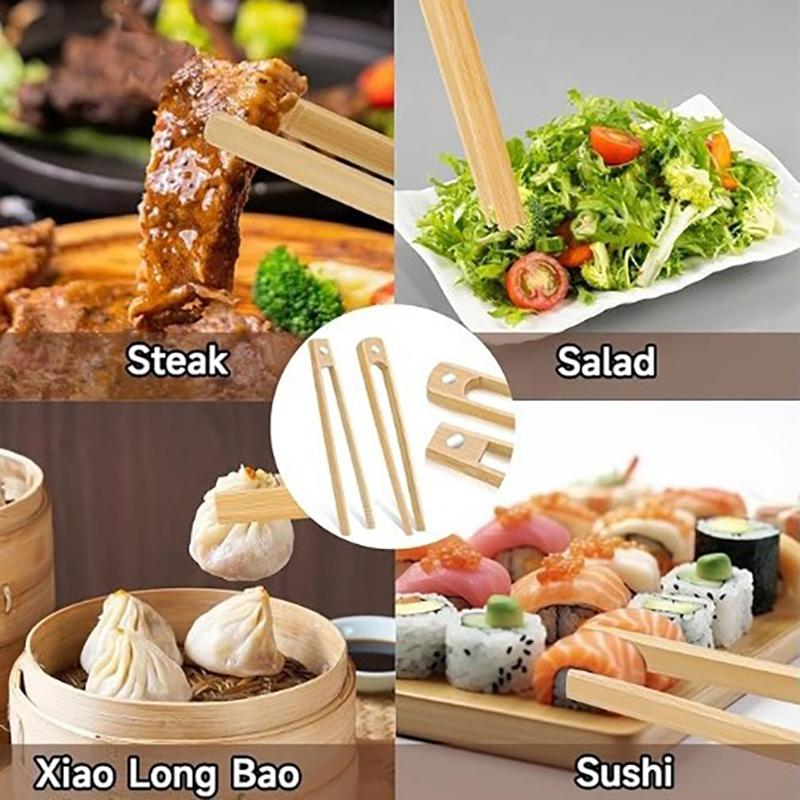 1/2 Stk. Magnetische Bambus Toasterzange Servierzange Toaster Brot Klemme Werkzeug Gebäckklemme Toasterzange Bambus Toasterzangen