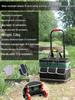 Telescopic Handle Tool Bag with Wheels: Large Capacity, Durable Square Storage for Electricians & Carpenters