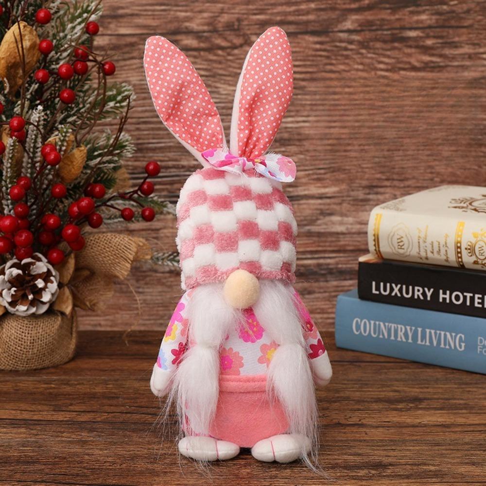 

Cartoon Easter Gnome Doll Ornament Knitted Easter Bunny Decoration Party Favors синій