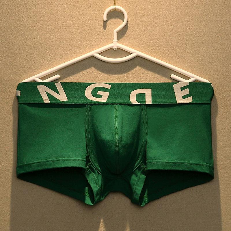 

Мужское нижнее белье Хлопковое нижнее белье с плоскими углами Нижнее белье с четырьмя углами Дышащее Удобное Короткое нижнее белье 2XL зелёный