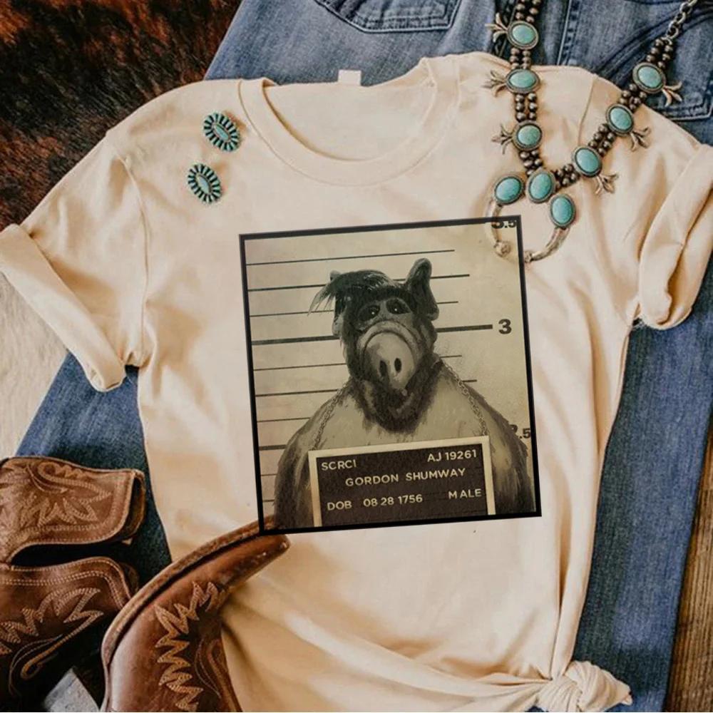 Alf top women Y2K Japanese graphic tshirt female designer funny comic clothes