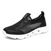 2025 new spring and summer breathable men and women of the same large size hollow mesh shoes one pedal couple light casual shoes