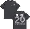 T-shirt Merch Rapper Melendi 20 Ans Sans Nouvelles 2026 Printemps Été Hommes Femmes Mode Rétro Manches Courtes Coton Haut Décontracté