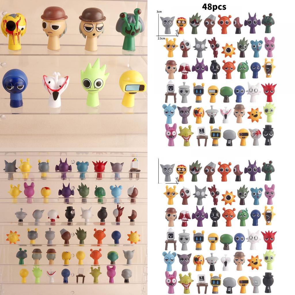 Sprunki Animal Music Box Collection Pvc Toy For Kids Playroom Decor