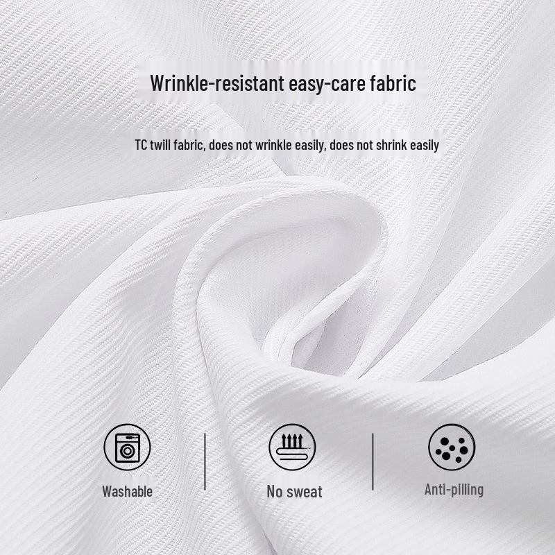 Men's Long Sleeve White Shirt - Professional Business Attire for Spring, Summer, and Autumn