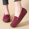 New Suede Leather Shoes Woman Slip On Women Flats Moccasins Women's Loafers Spring Autumn Mother Shoes