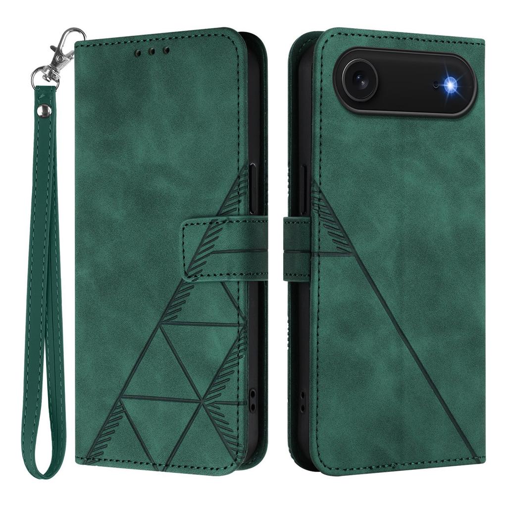 For iPhone Air Leather Case with Hand Strap Wallet Stand Phone Cover
