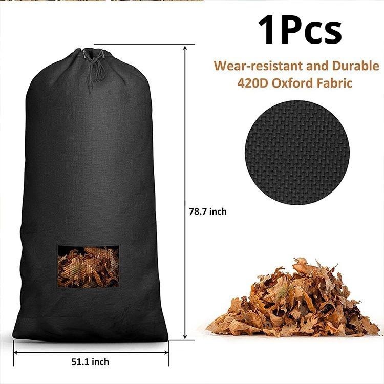 

1 or 2 Pcs Lawn Tractor Leaf Bag 420D Oxford Fabric Large Capacity Leaf Collector with Breathable Bottom and Zipper