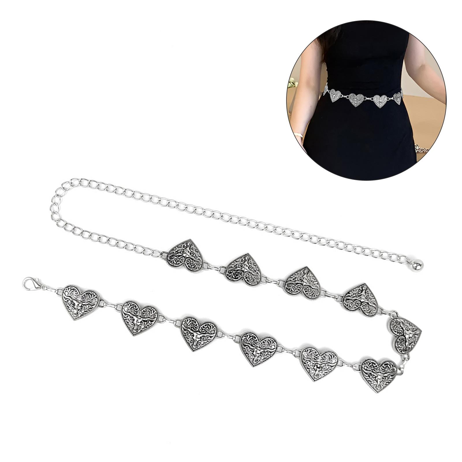 

Модная цепочка на талию с сердечком любви, женская бахрома, цепочка на талию, привлекающая внимание, пояс-цепочка для тела, крутые украшения для талии Y2K