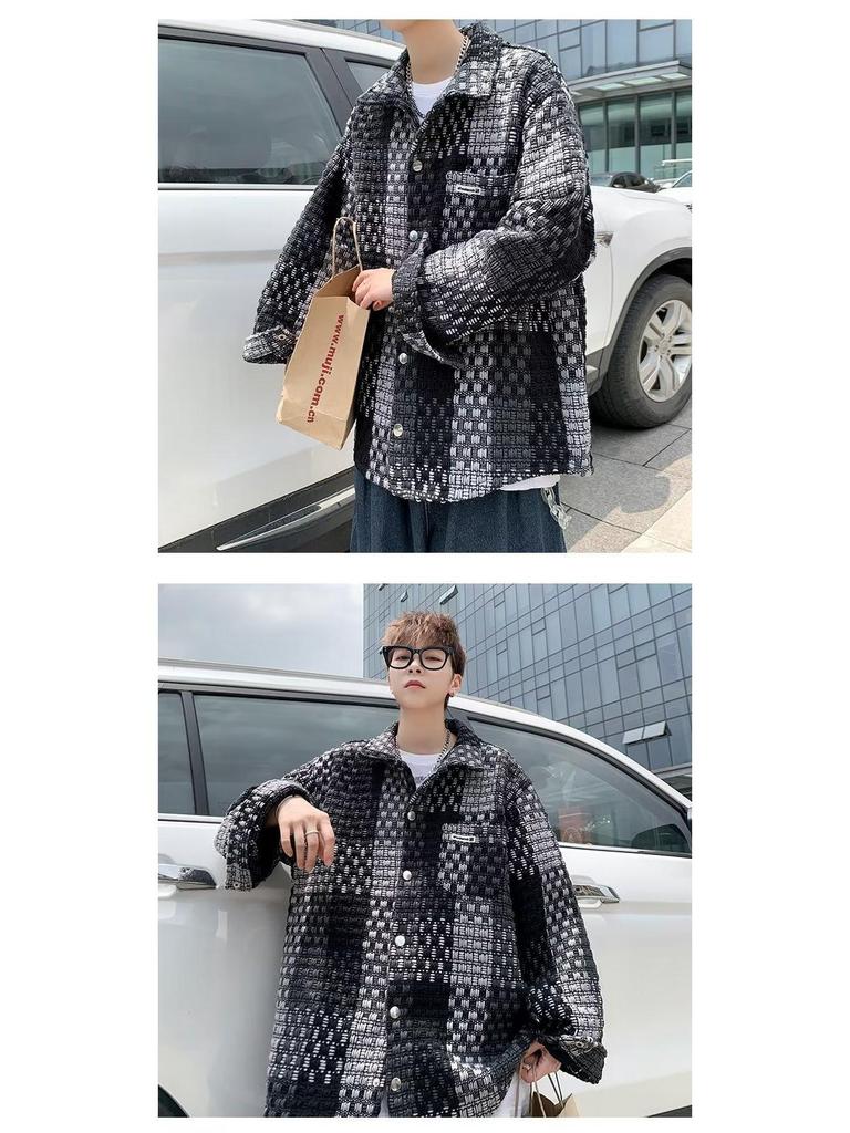 Trendy Men's French Plaid Jacket for Spring/Autumn 2025 - Loose, Casual, Versatile and Stylish for All Sizes