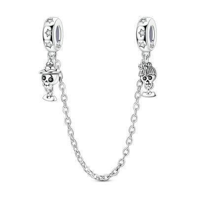 Charm Originale Stars Moon Safety Chain Pendants Beads Fit Bracelet Bangle For Women Charms Copper Luxurious Jewellery Gift