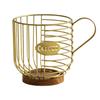 Ironwork Capsule Coffee StorageBlue Metal Large-capacity Storage Basket Desktop Water CupFruit Basket