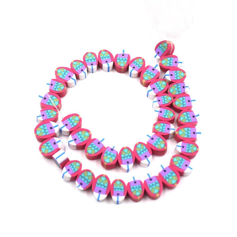 Soft Pottery Beads Beaded Handmade Materials Diy Jewelry Accessories Mobile Phone Chain Bead Separation Mixed Color Soft Pottery Loose Beads