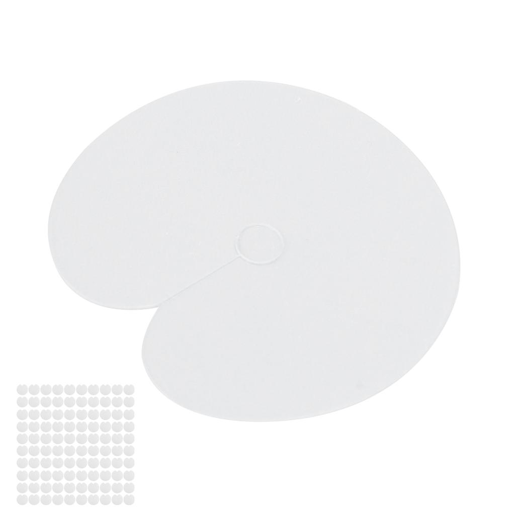 100pcs Heat Shield Guards Professional Salon Single Hole Spacer Template for Hair Extension Bonding