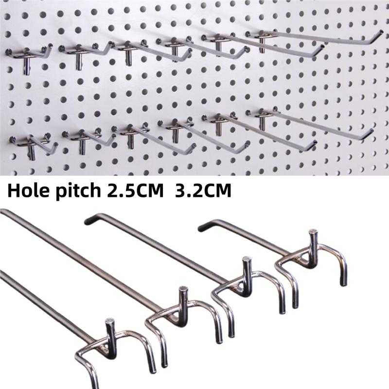 5Pcs Metal Universal Mesh Panel Hooks Retail Shop Mesh Stall Hangers Wall Hook Coat Bag Supermarket Shelf Hook