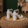 Spring New Super High Heel Mary Jane High Heels French Retro Chinese Style with Waterproof Table Princess Shoes
