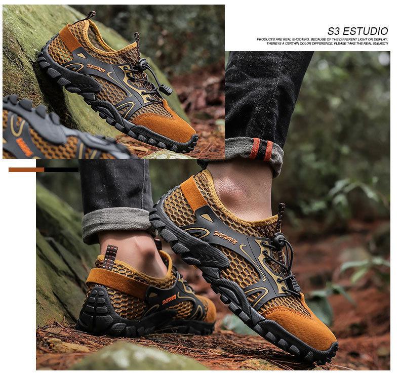 Men's Amphibious Trail Shoes: Outdoor Rock Climbing, River Tracing, Hiking, and Cross-Country Running.