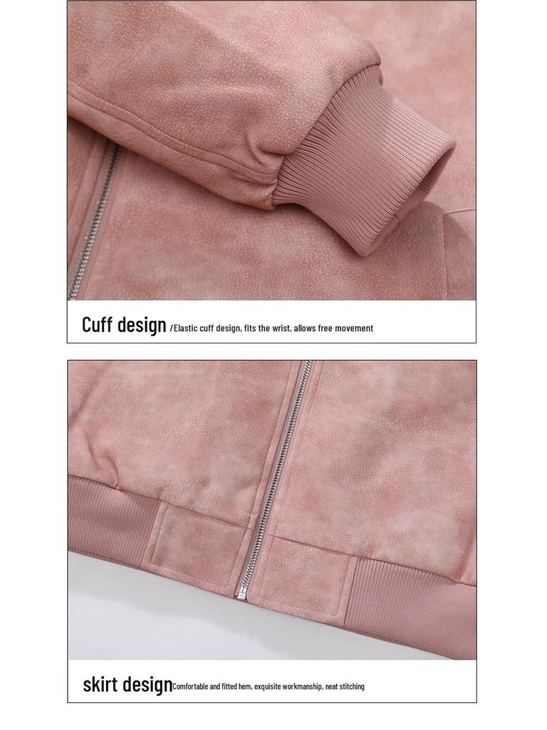 Pánská retro bunda z PU kůže s fleecovou podšívkou - Teplá, Trendy, Zesílená, Stylová, Univerzální, Velké velikosti