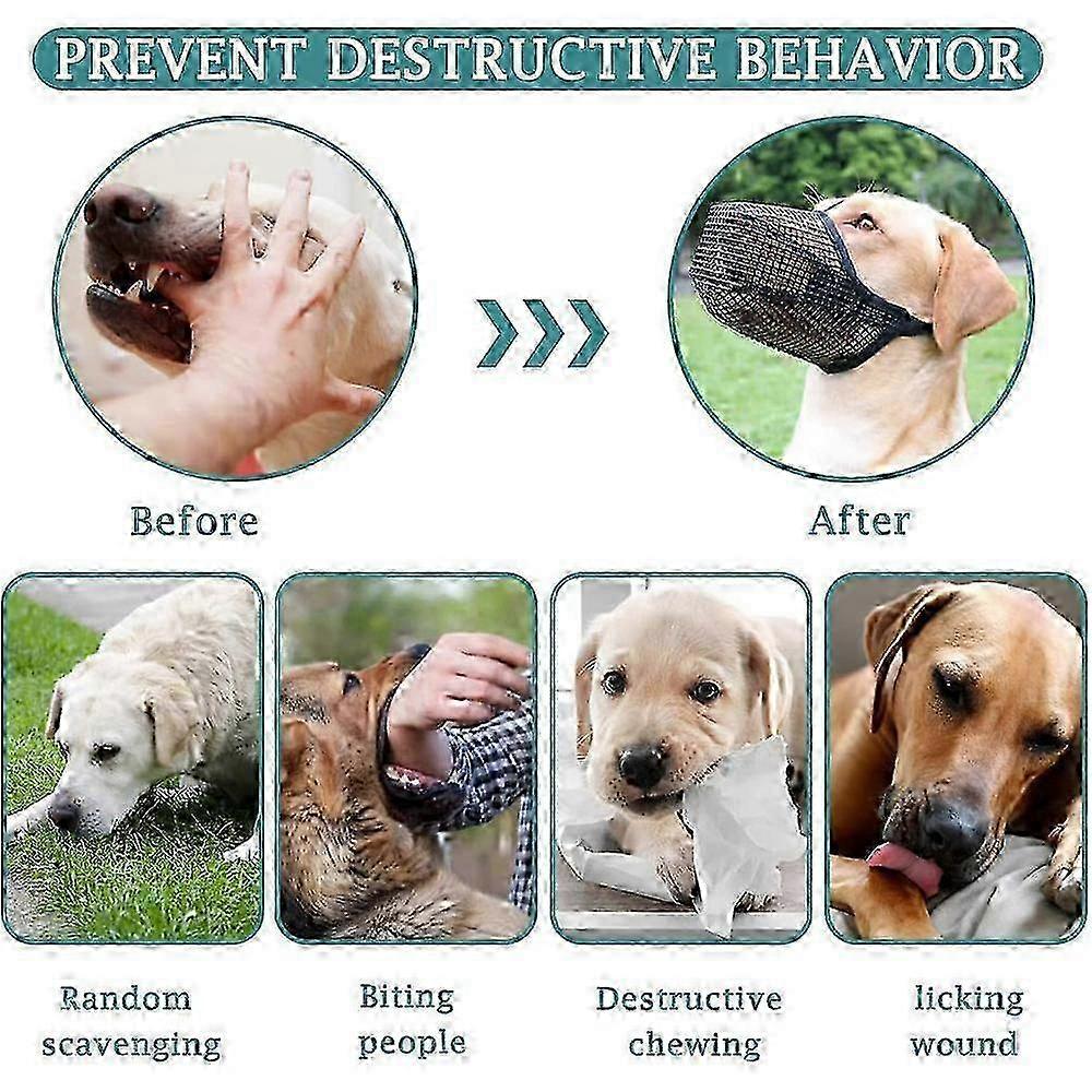 New Breathable Pet Muzzle with Anti-Biting, Chewing & Licking Protection for Dogs