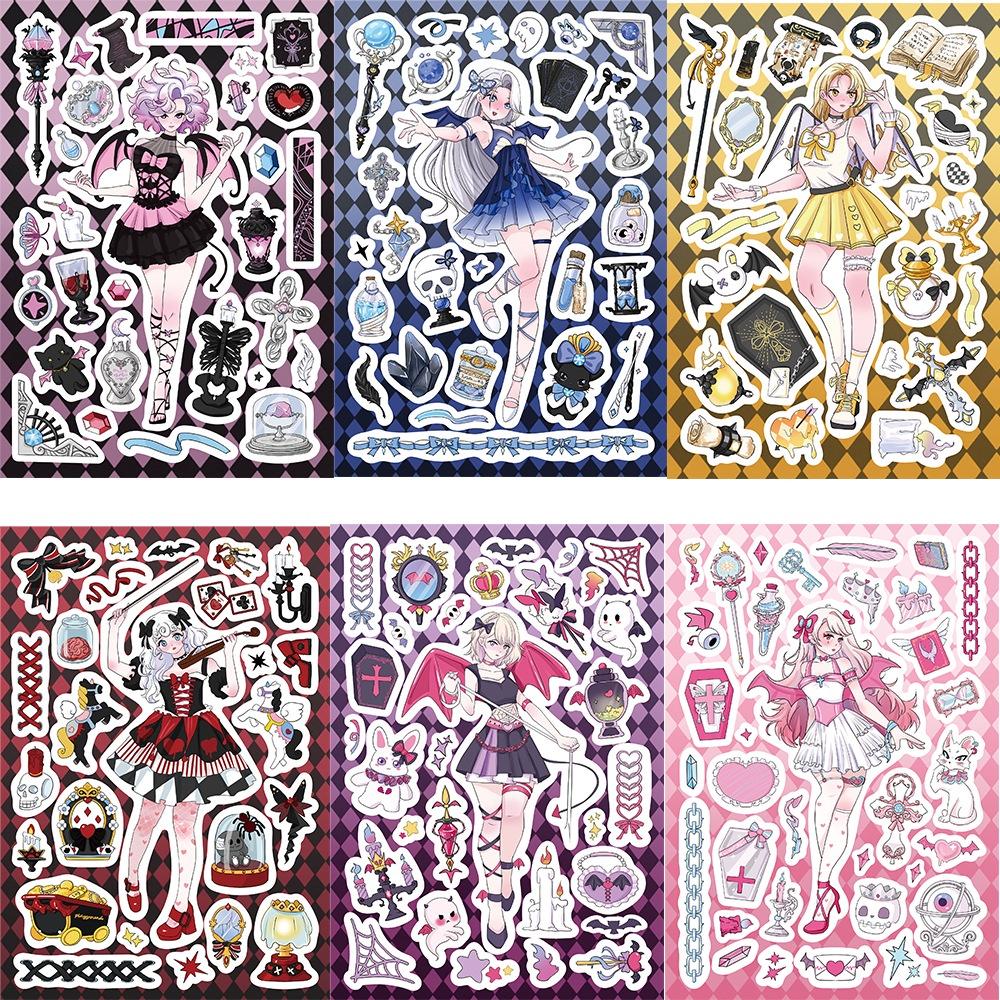 8Sheets Original Devil Girl Guka Diy Stickers For Helmet Bicycle Hand Account Pencil Case Decals Sticker Story Store