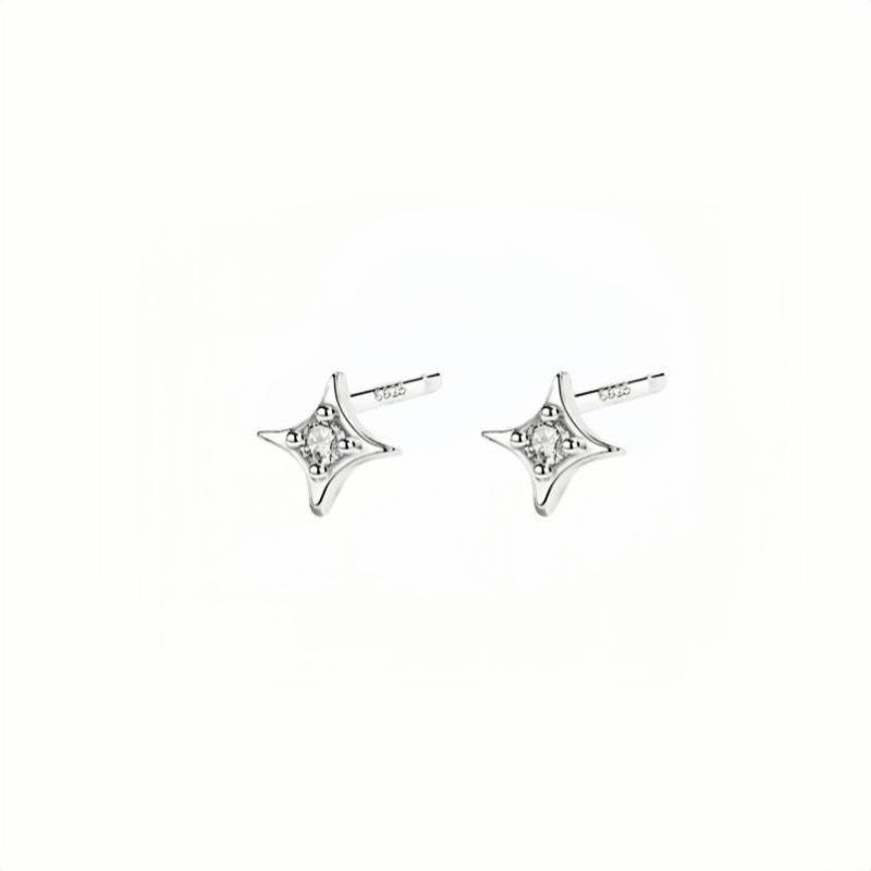 18K Gold-Plated Sterling Silver Star Stud Earrings for Women - 2025 Style