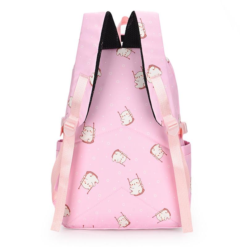 Women's Print Backpack Girls Large Capacity Backpack Cartoon Student Schoolbag