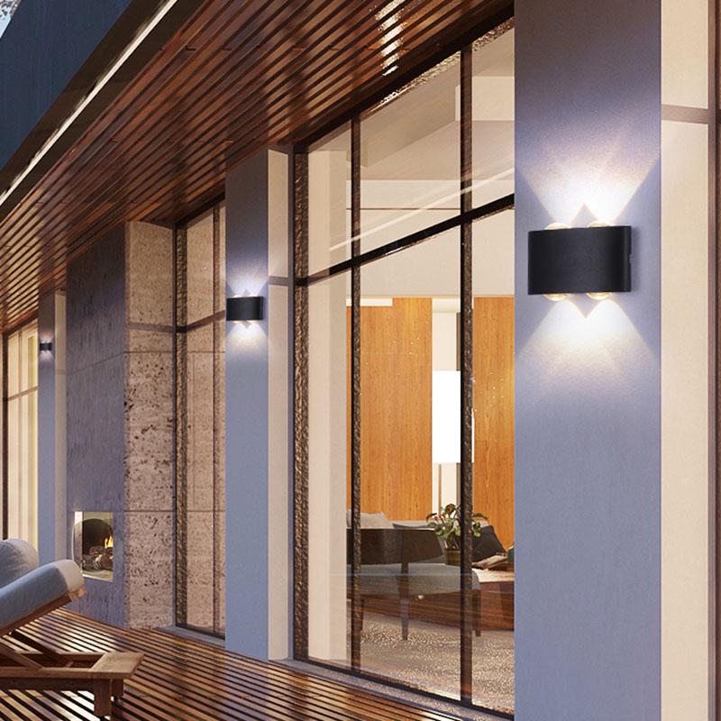 110/220 V Waterproof Surface Mounted LED Wall Light Modern Nordic Luminaire Indoor Wall Lamps Living Room Porch Outdoor Simple
