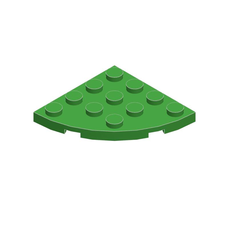 10 KUSŮ 30565 1Deska Kulatý Roh 4 x 4 Kostka Moc Barva Kompatibilní s Kostkami DIY Dětská Hračka Montážní Díl