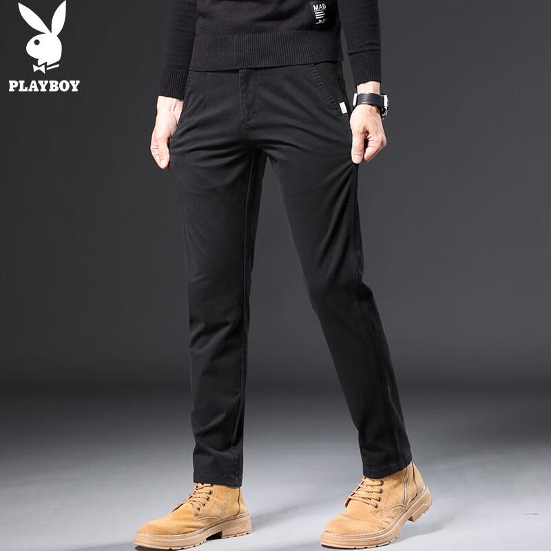 PLAYBOY Men's Autumn/Winter Business Casual Straight-Leg Trousers