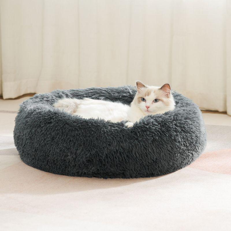 Cozy Winter Nest: Plush Enclosed Deep Sleep Bed for Cats and Dogs