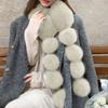 Long Faux Fox Fur Scarf Women Winter Warm Soft Furry Scarves Casual Lady Outdoor Neck Warmer Collar