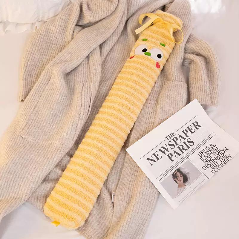 Extra-Large Hot Water Bottle for Bed, Ultra-Long Version, Thickened, Water-Fillable, Foot Warmer for Sleeping