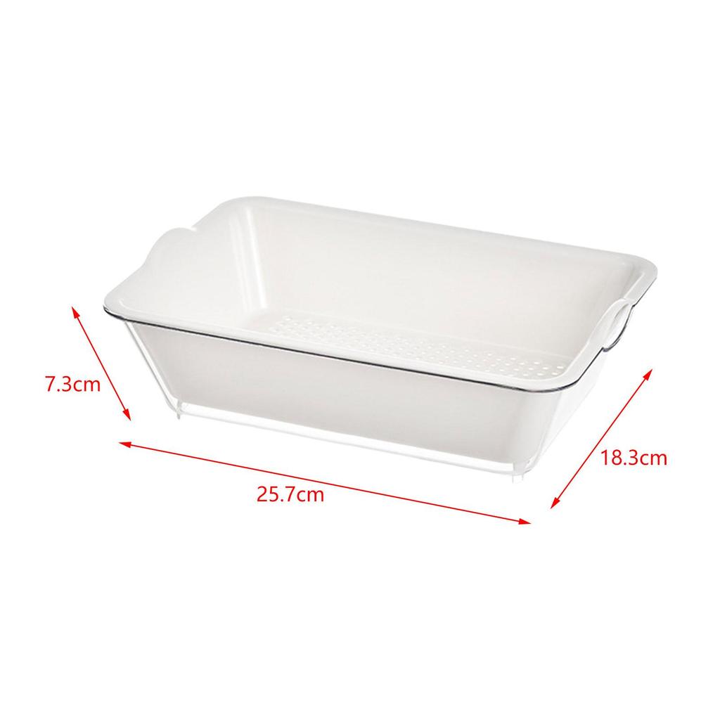 Drain Basin and Basket, Pasta Strainer, Colander Bowl Set for Spaghetti Vegetables Cleaning