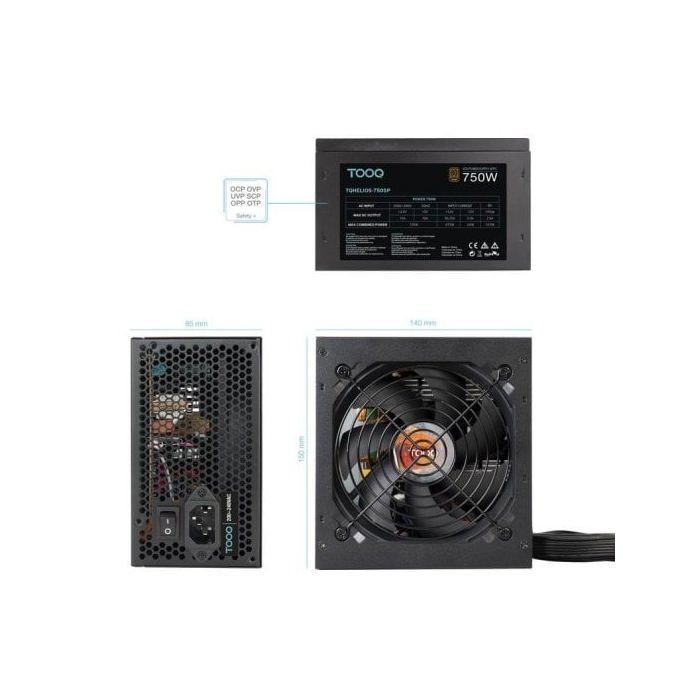 Fuente de Alimentación TooQ TQHELIOS-750SP 750W 80 Plus Bronze silenciosa