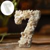2D Number 7 Shape Candle Silicone Mould Arabic numerals 3 Resin Mold Peony Flower Relief Digital Shape Rose Flower Gypsum Molds