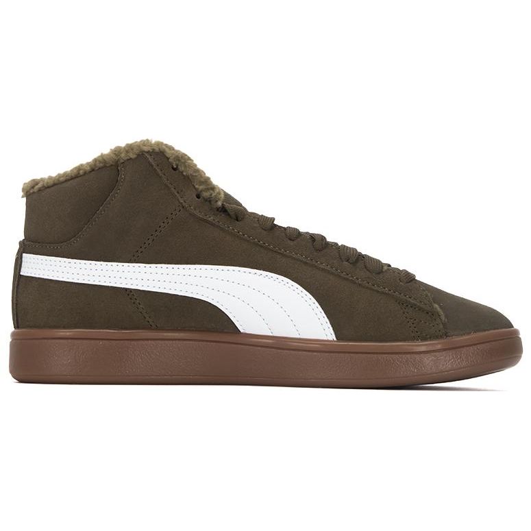 Puma Smash V2 Mid Wtr Sd Comfortable High-Top Sneakers Unisex Sneakers White Green 375870-04