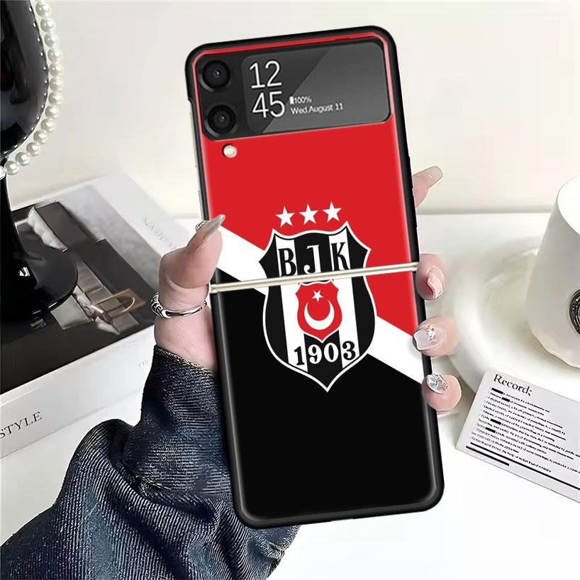 B-Besiktas B-BJK Cases For Samsung Galaxy Z Flip 4 5 6 7 3 Z Flip7 Flip6 Flip4 Flip5 Flip3 5G Hard Shockproof Fundas Cover