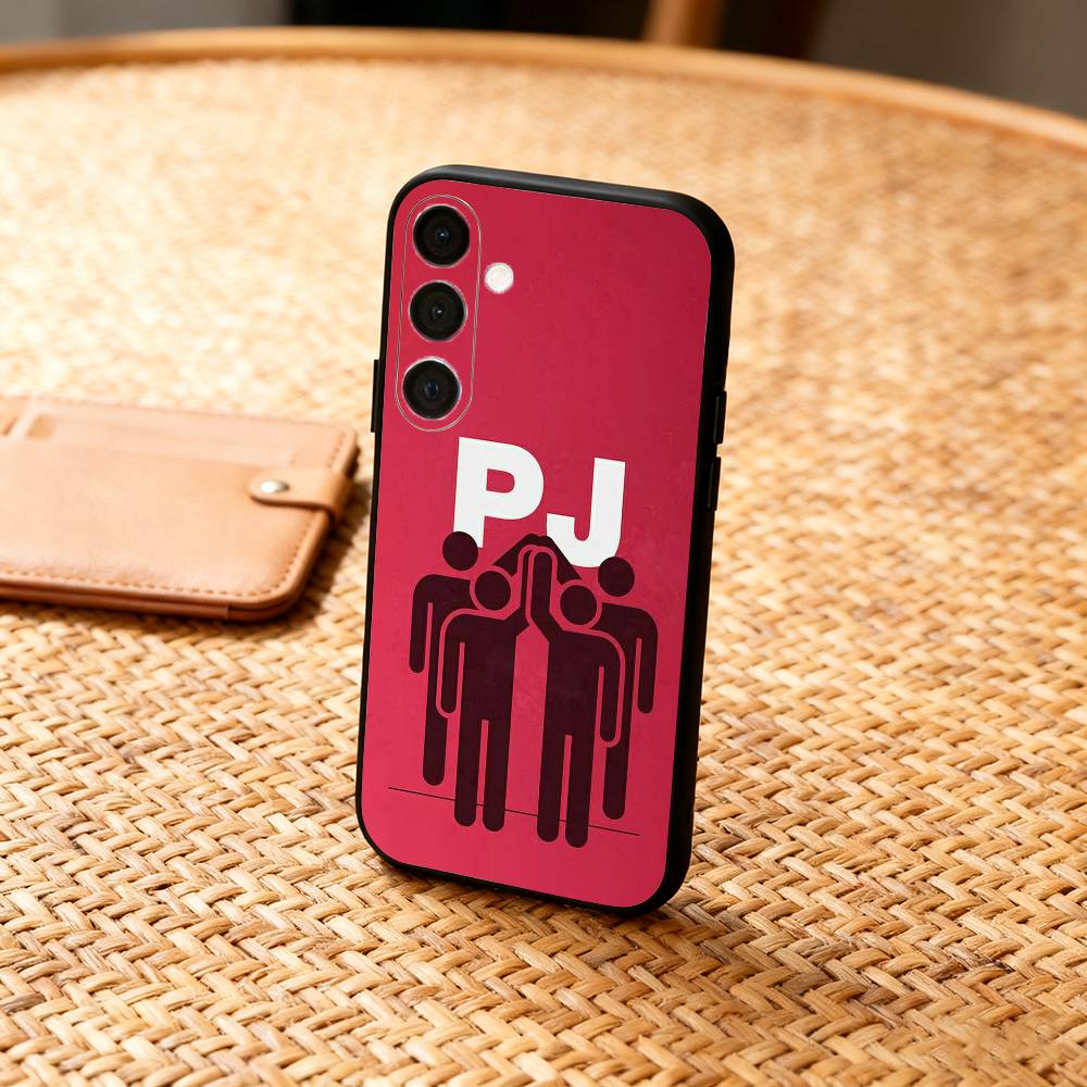 P-Pearl J-Jam Band Phone Case For Samsung A73,72,71,53,52,51,22,91,80, Soft Black Cover