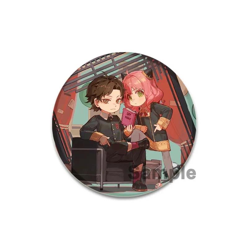 32/44/58mm SPY X FAMILY Enamel Pin Cute Anime Brooches Anya Forger Damian Lapel Pins Cartoon Badge Backpack Hat Jewelry Accessories Gift