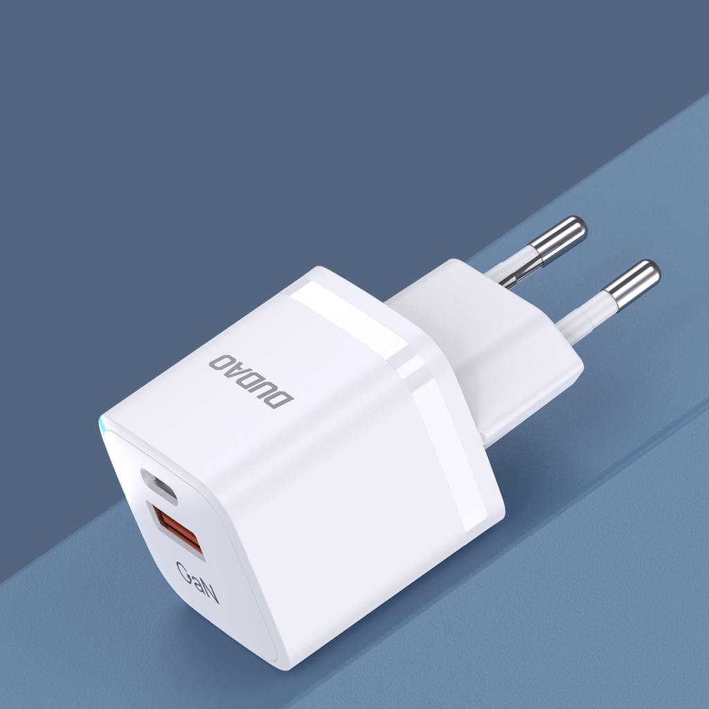 GaN 33W PPS USBC USBA Wall Charger White