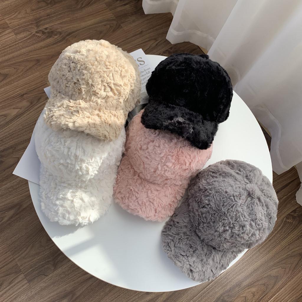 Stylish Winter Baseball Cap For Women Fur Warmth Fashion Multicolors Trend
