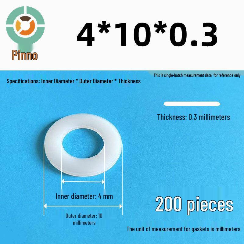 Thickened Nylon Plastic Flat Washer: Hard Plastic Gasket M2-M16